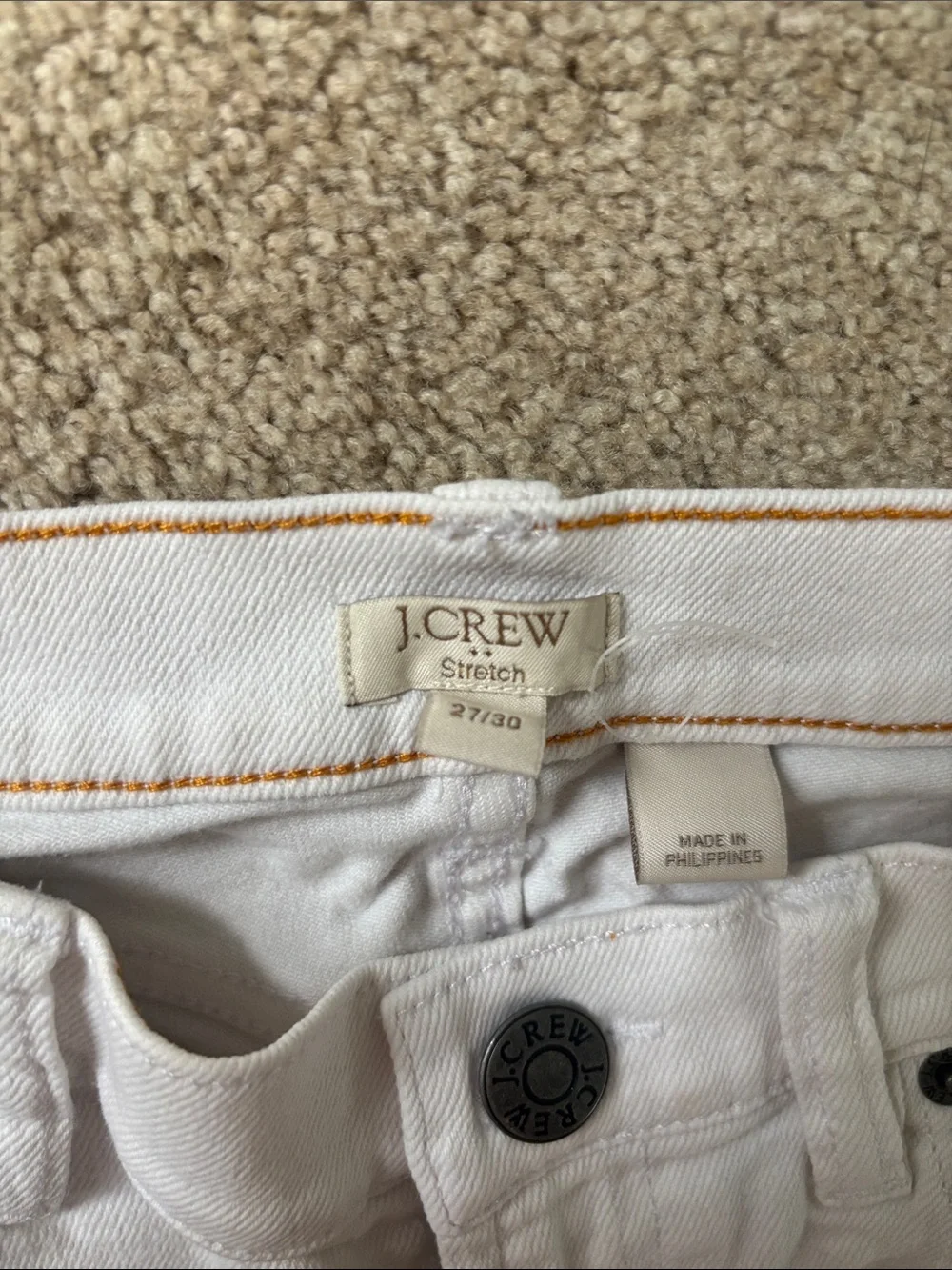 J. Crew Skinny White Jeans